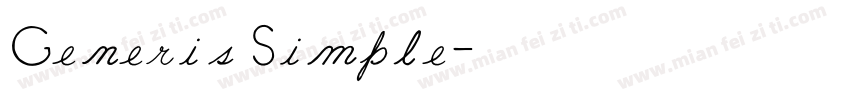 Generis Simple字体转换